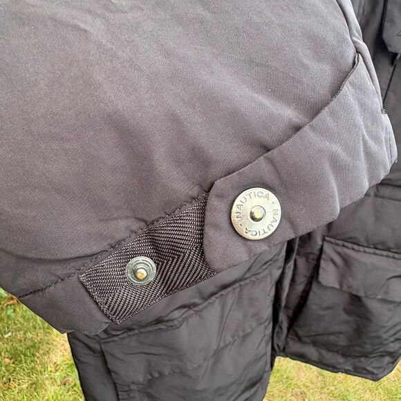 Nautica Insulated Winter Parka with Hood & 4 Pockets, True Black Men's XXL - Picture 7 of 15